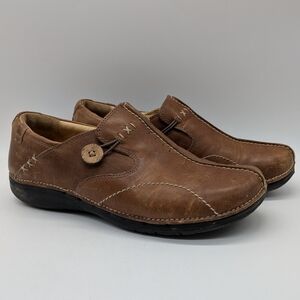 Unsructured By Clarks Un.Loop Brown Leather Slip On Loafer 8